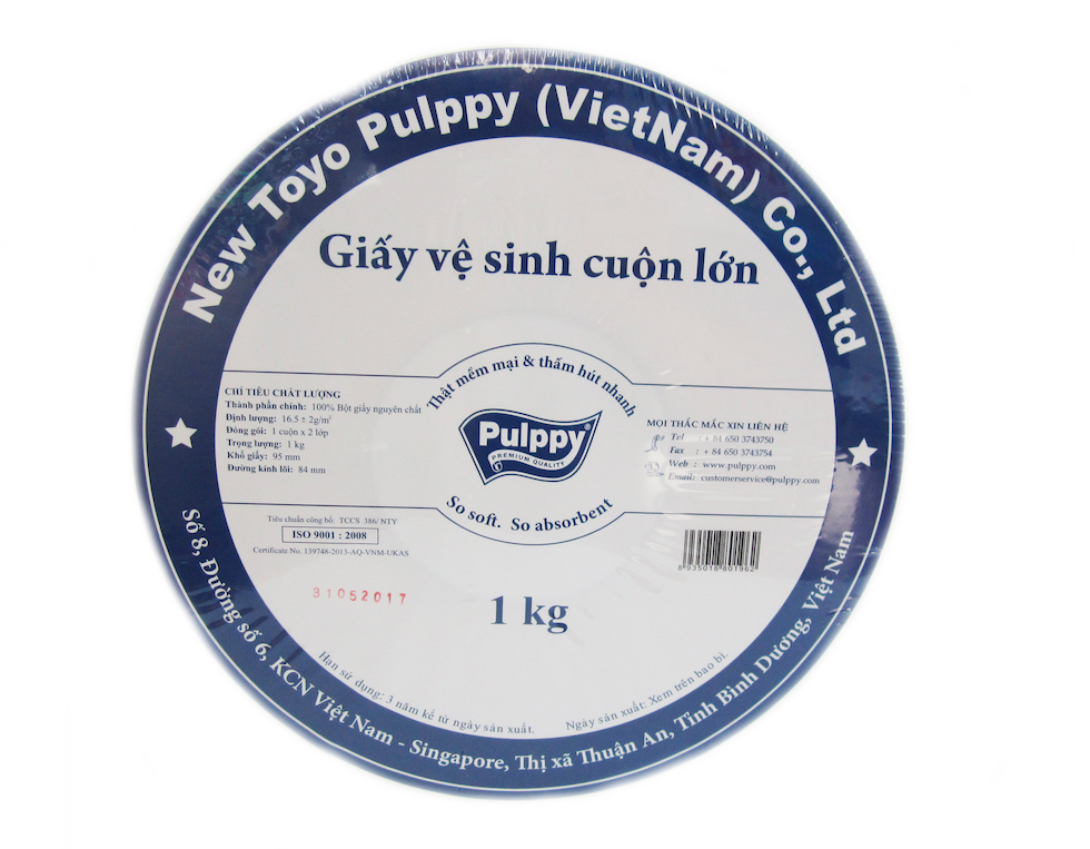 Pulppy JRT Bathroom Tissue 1 Roll, 1 kg