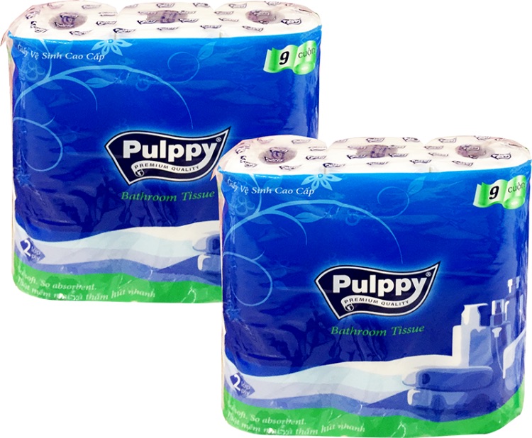 Pulppy Bathroom Tissue 9 Rolls