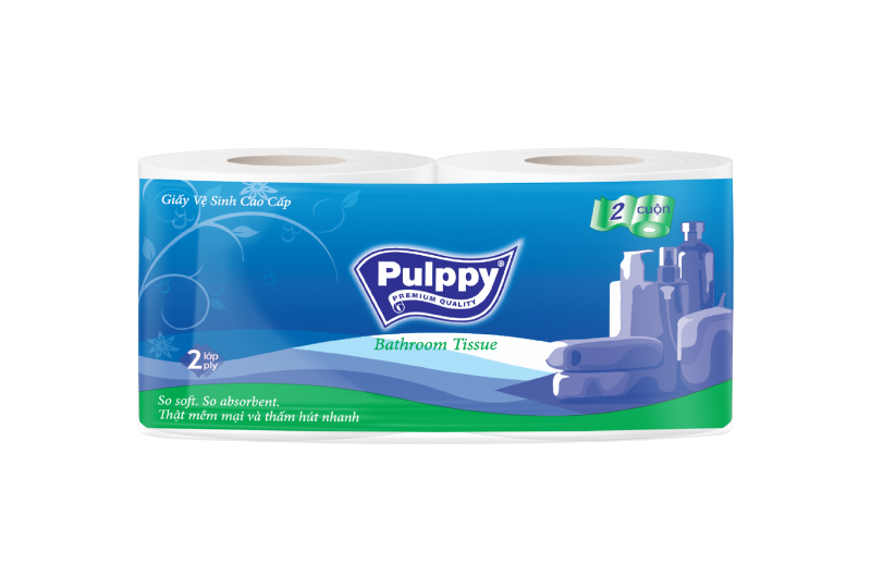 Pulppy Bathroom Tissue 2 Rolls x 5