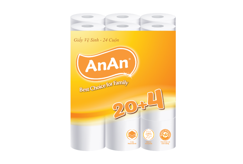 ANAN BATHROOM TISSUE 20 + 4 ROLLS