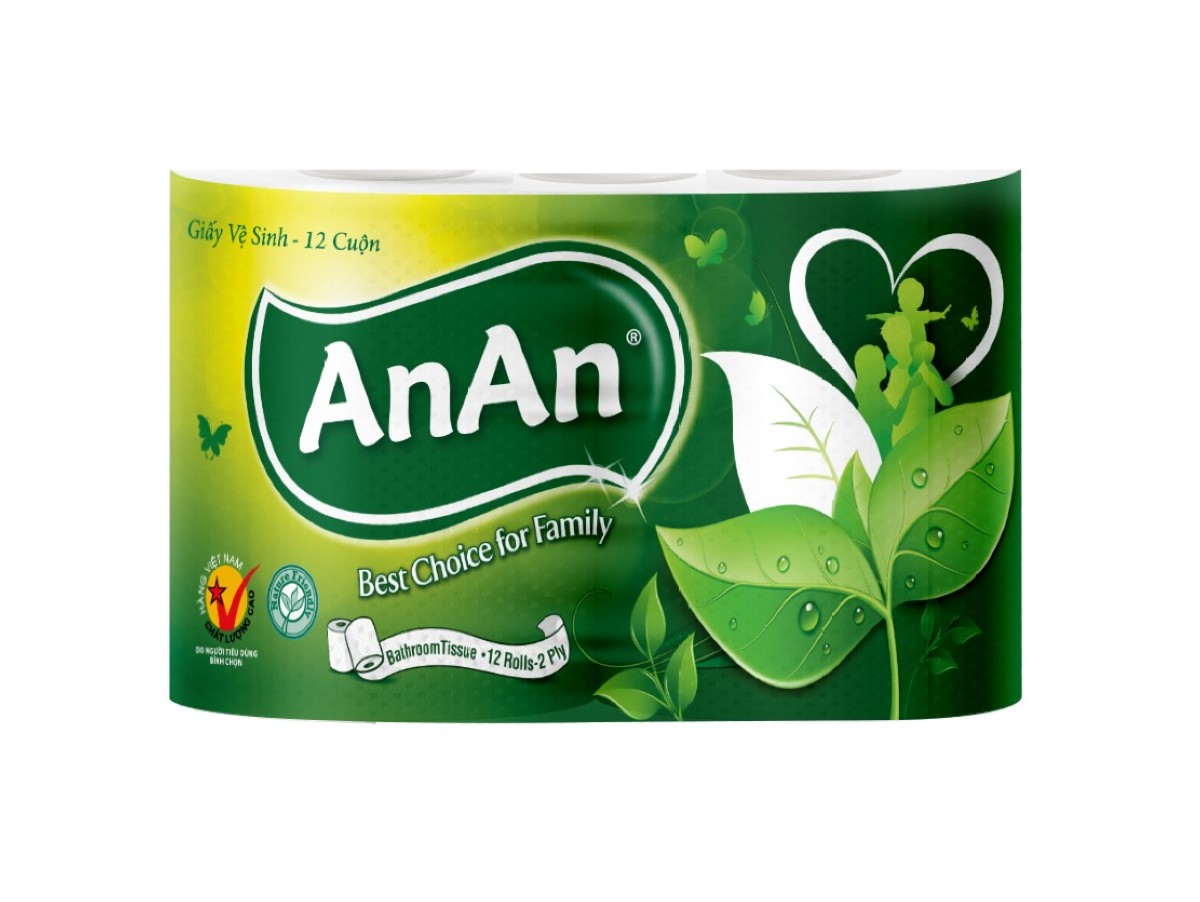 AnAn Bathroom Tissue 12 Rolls