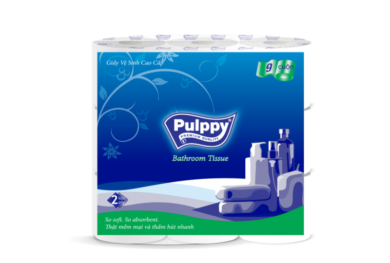 Pulppy Bathroom Tissue 9 Rolls