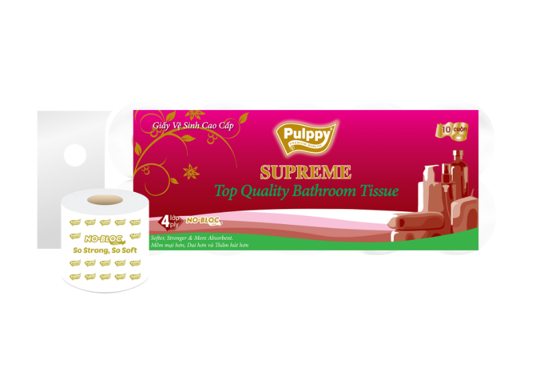 Pulppy Supreme Bathroom Tissue 4 Ply