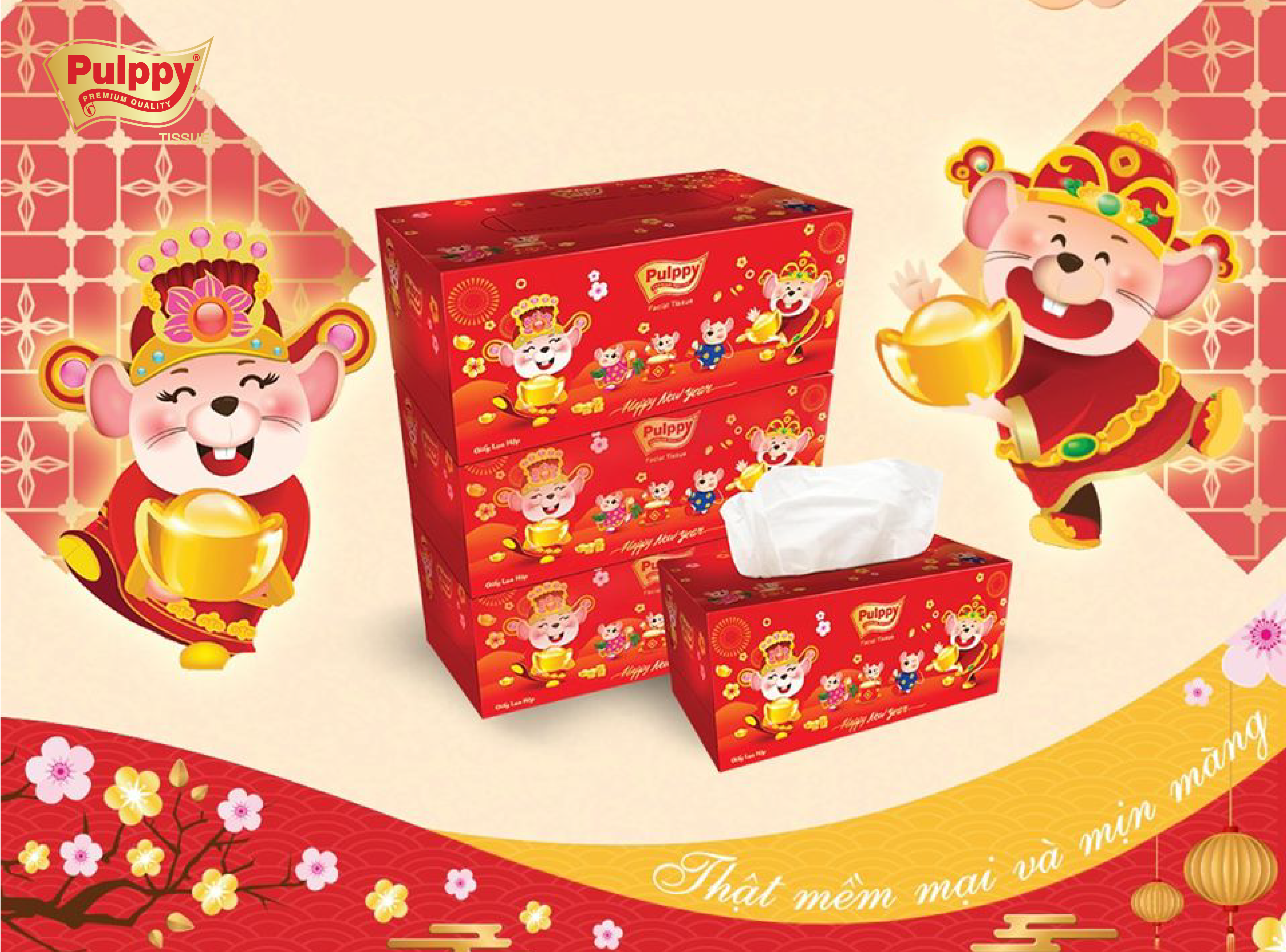 Pulppy thiết kế bao bì chuột thần tài, ra mắt thị trường Tết 2020