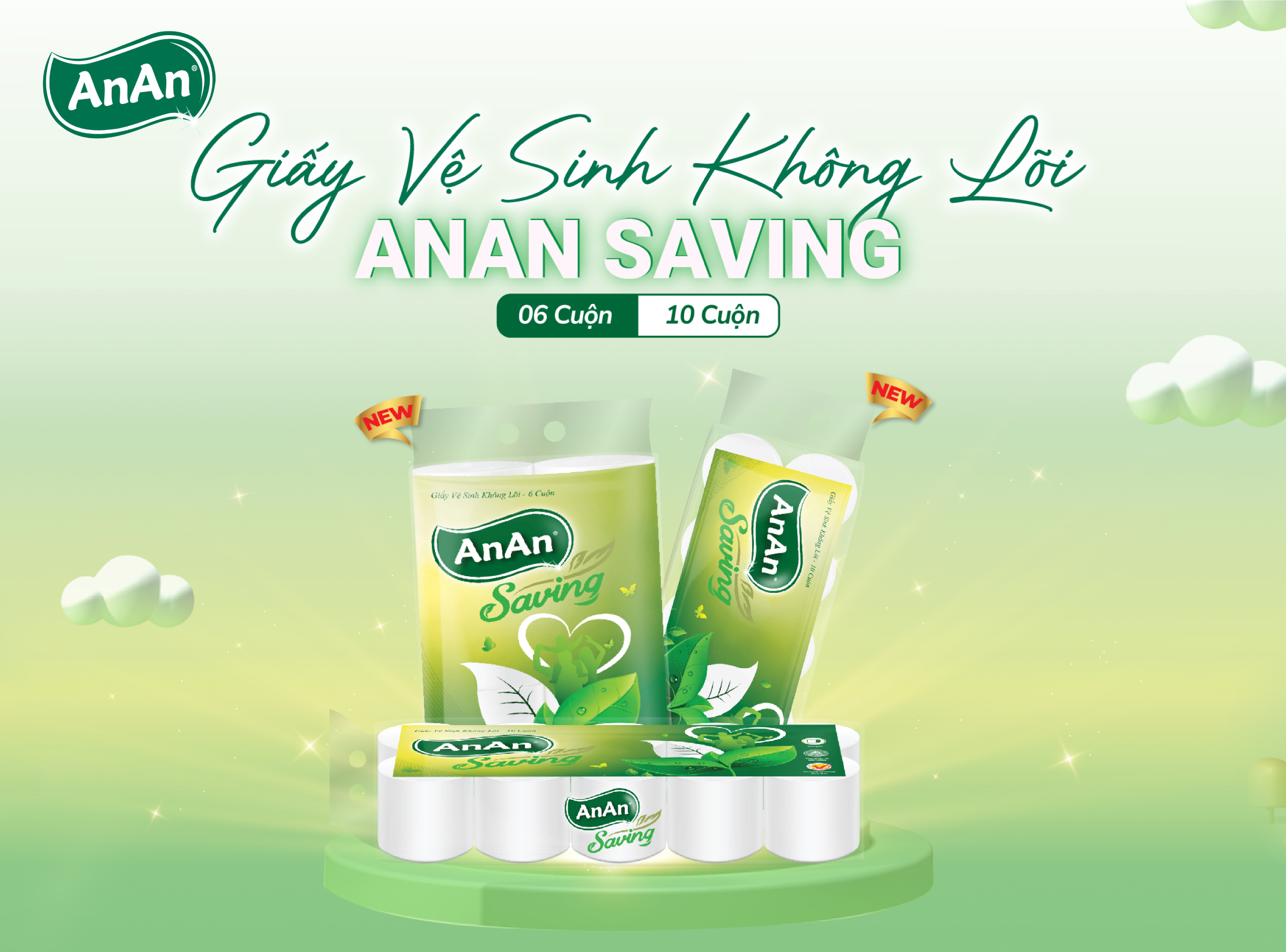 THƯƠNG HIỆU ANAN RA MẮT DÒNG SẢN PHẨM GIẤY VỆ SINH KHÔNG LÕI ANAN SAVING