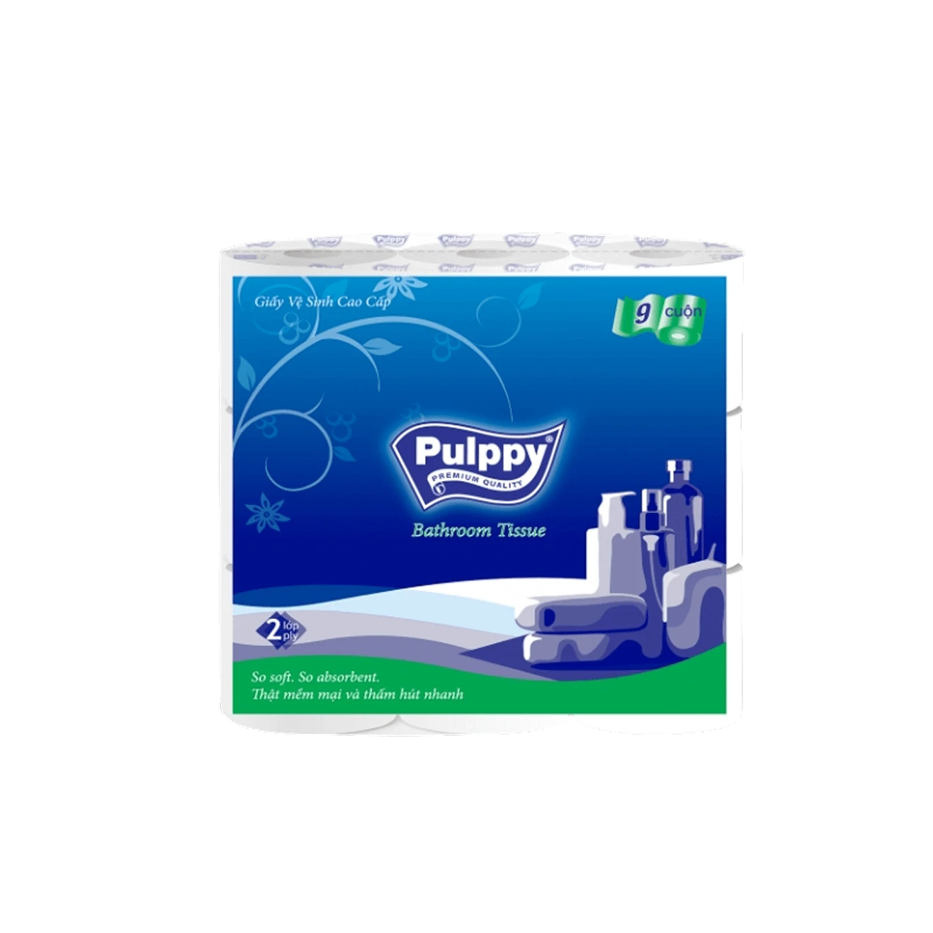 Giấy Lụa Cuộn Pulppy 9 Cuộn