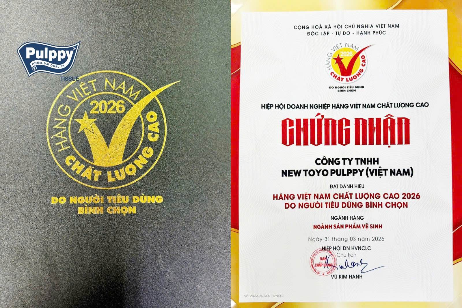 PULPPY – 9 NĂM BỀN BỈ CHINH PHỤC DANH HIỆU “HÀNG VIỆT NAM CHẤT LƯỢNG CAO”